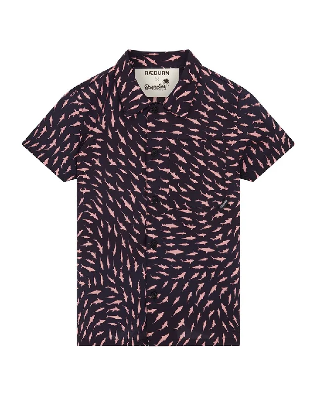 Men's Performance Fabric Shirts for All-Day ComfortBoardies¨ X Raeburn Sharks Open Collar Shirt Men's Performance Fabric Shirts for All-Day ComfortBoardies¨ X Raeburn Sharks Open Collar Shirt