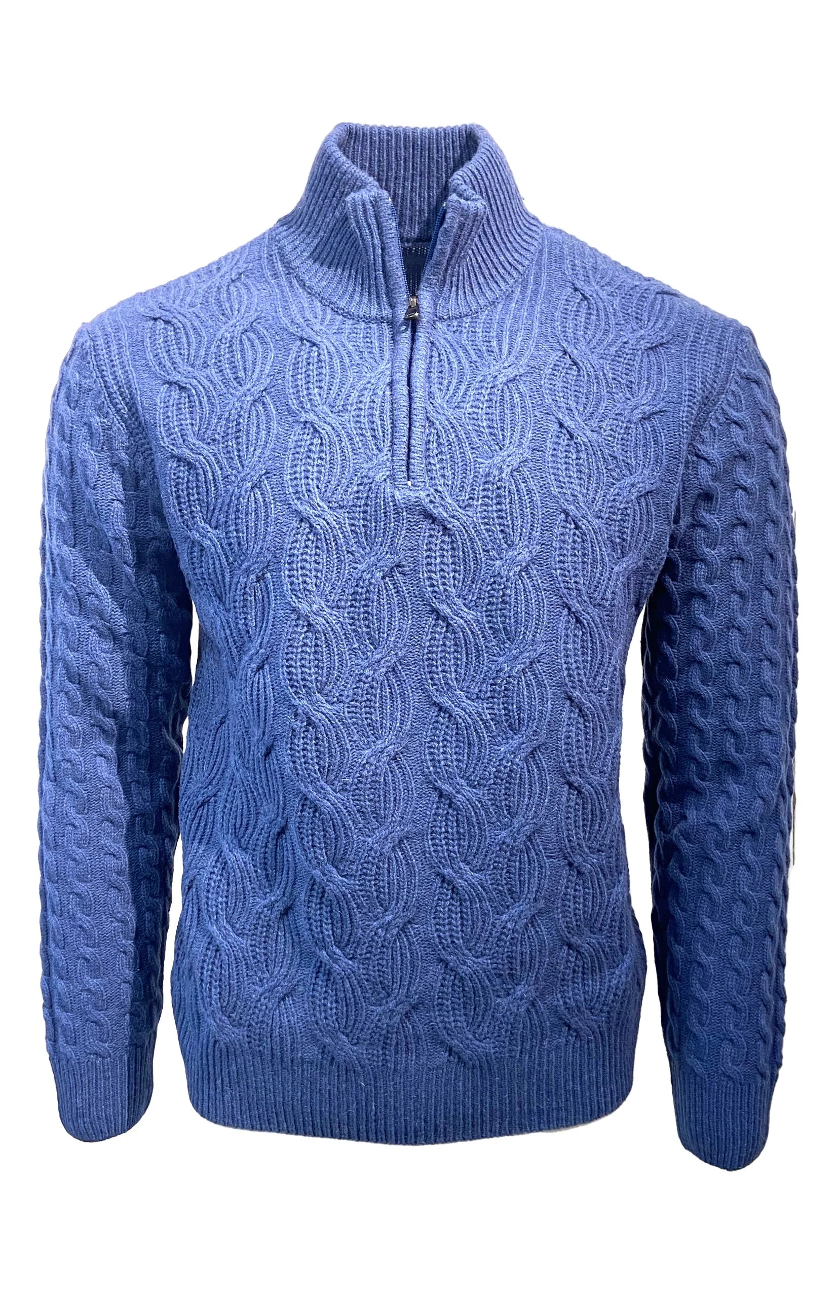 Men's Sweaters with Thumbholes in SleevesViyella Wool 1/4 Zip Made in Italy - 651643 Men's Sweaters with Thumbholes in SleevesViyella Wool 1/4 Zip Made in Italy - 651643