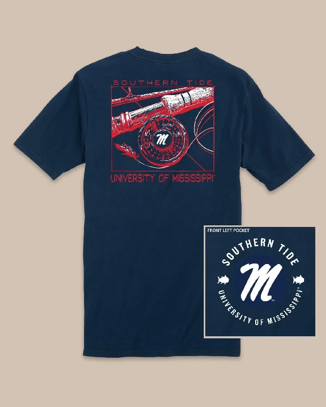 Men's Shirts with Adjustable HemlinesOle Miss Rebels Gameday Fly Reel T-Shirt