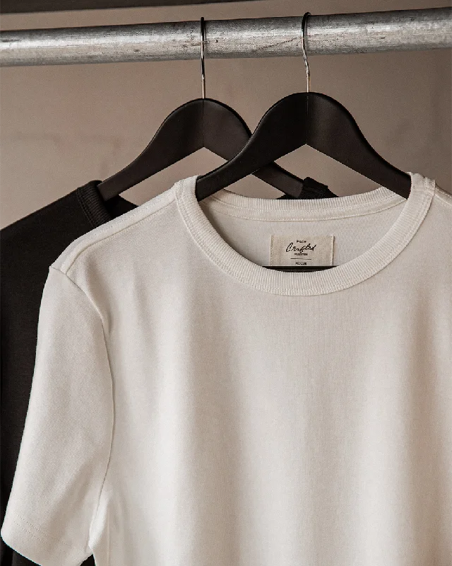 Men's Shirts with Moisture-Wicking Fabric50's Crafted T-Shirt Bundle - Washed Black & Off White