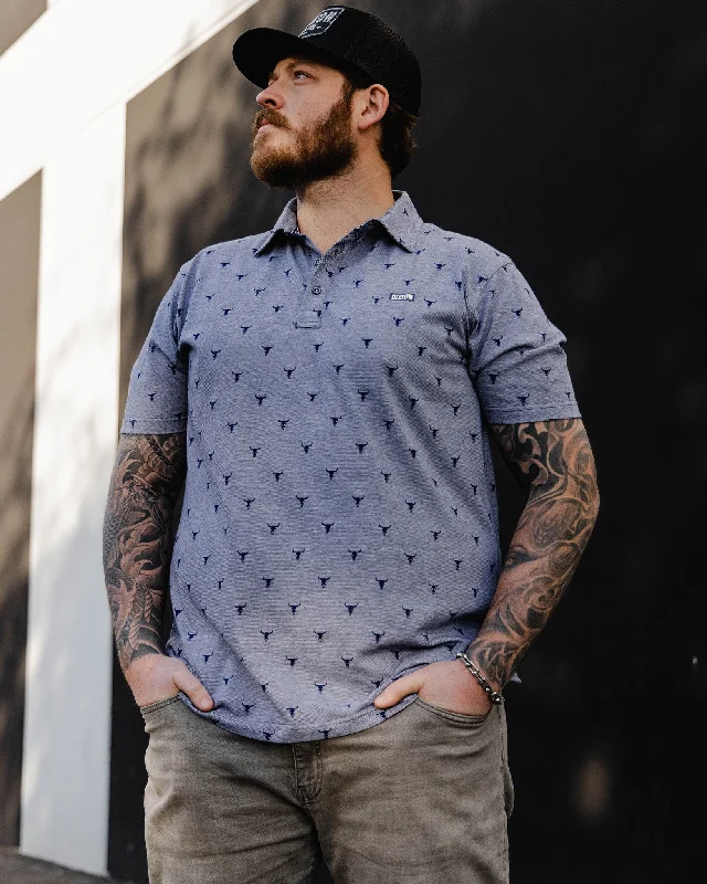 Elegant Men's Dress ShirtsTolleson Premium Polo - Heathered Blue