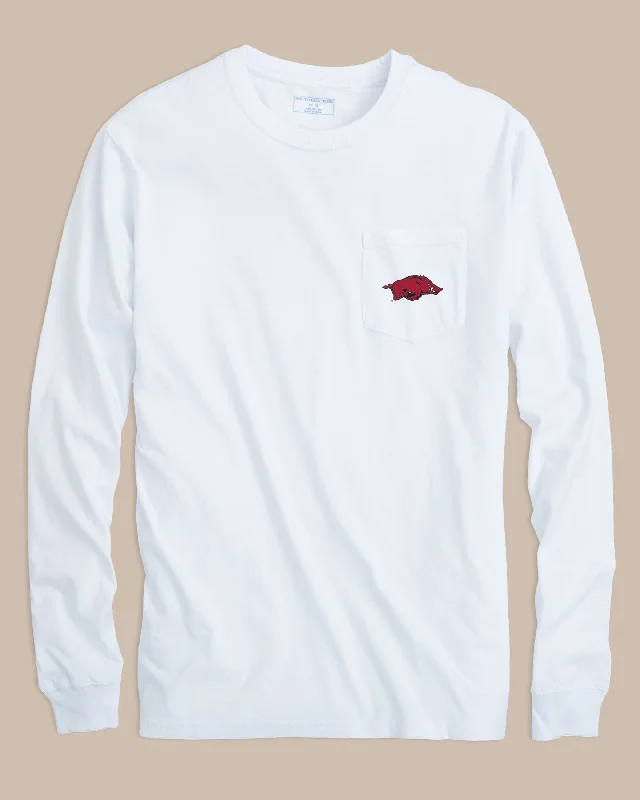 Men's Shirts with Surplice HemlinesArkansas Razorbacks Gameday Embroidered Long Sleeve T-Shirt
