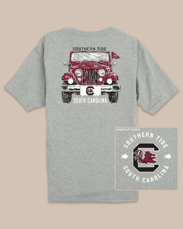 Men's Flowy Shirts for a Relaxed LookUSC Gamecocks Heather Front Plate T-Shirt