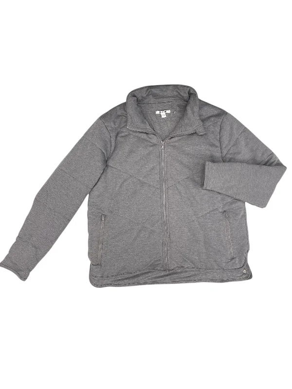 Designer Men's Hoodie JacketsSweatshirt/Jacket By Three Dots In Grey, Size: L