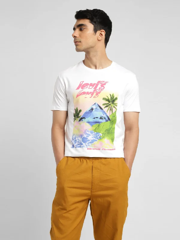 Men's Shirts with Drawstring WaistbandsMen's Graphic Crew Neck T-shirt