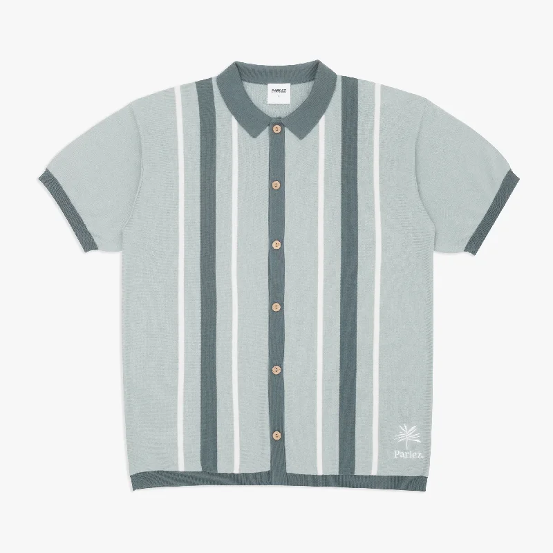 Men's Shirts with Striped PatternsHartwell Knit Polo Sea Mist