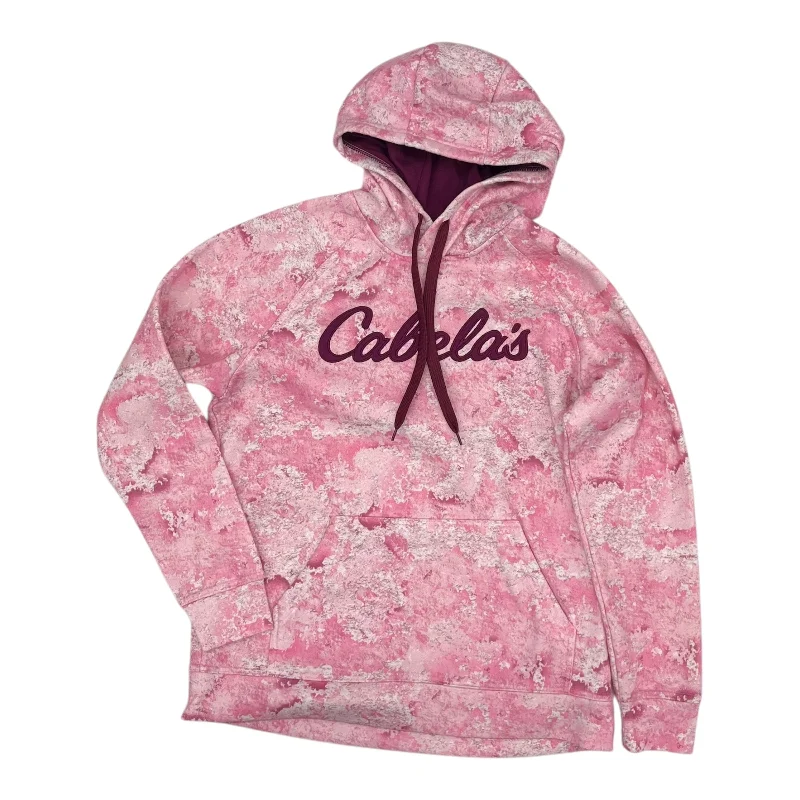 Men's Hoodies with LogoSweatshirt Hoodie By Cabelas In Pink, Size:M
