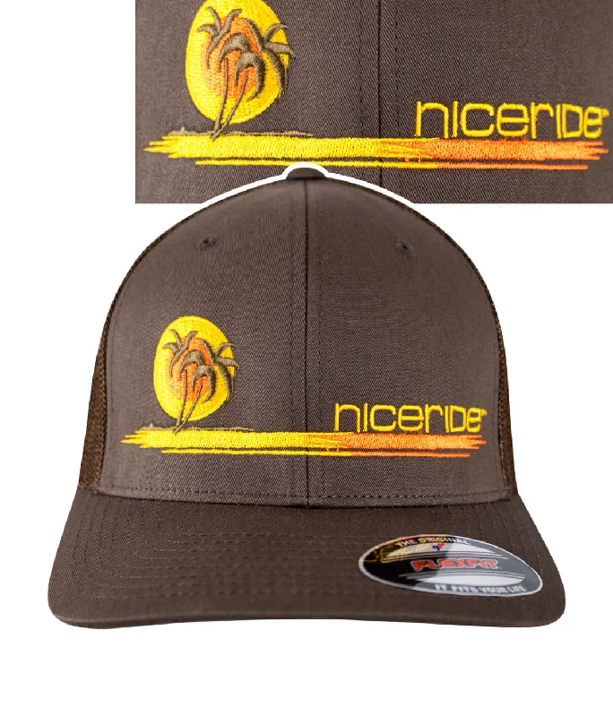 Comfortable Bucket Hats for Travel"Sunset" Meshback Flexfit Hat