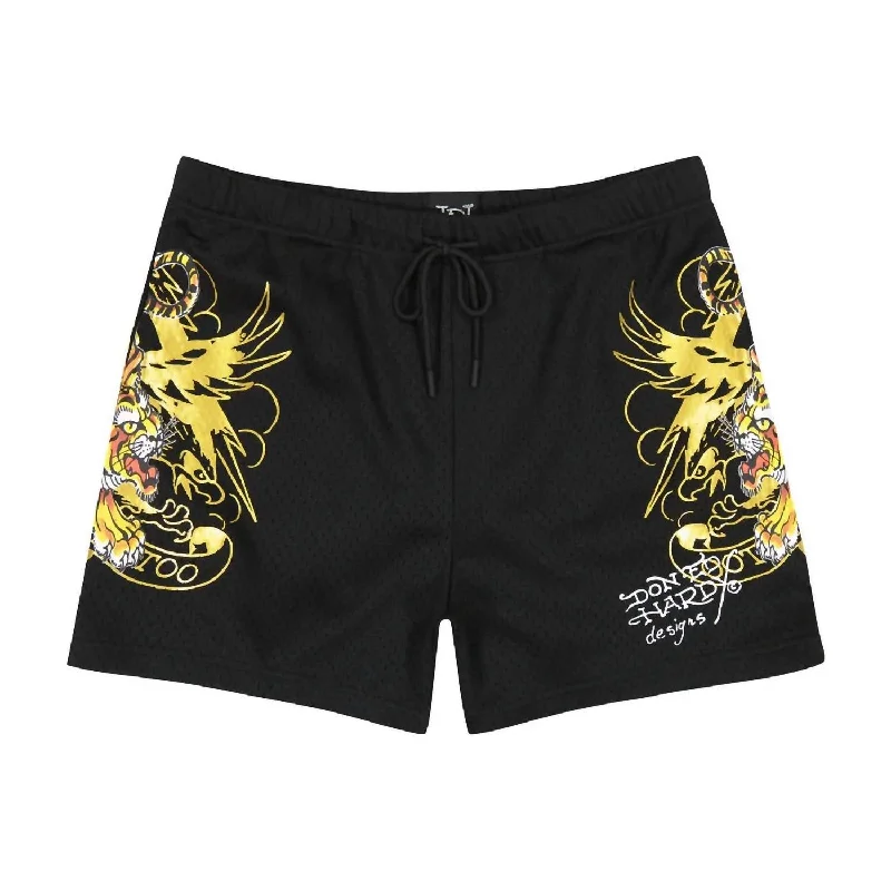 Modern and Trendy Men's Fashion ShortsMen's Crawling Tigers Short In Black