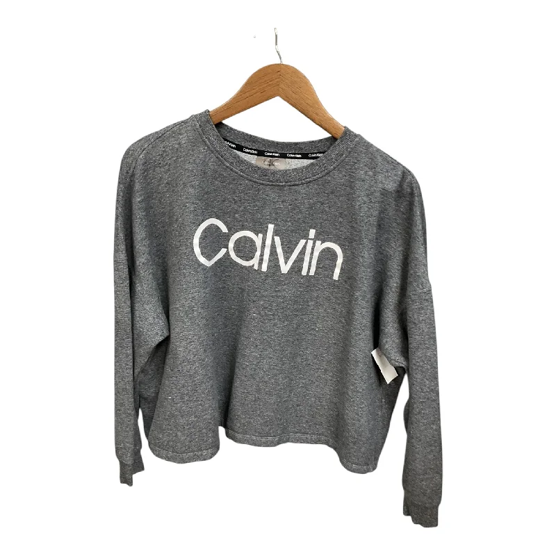 Men's Hoodies with Wind-Resistant FabricSweatshirt Collar By Calvin Klein In Grey, Size: Xl Men's Hoodies with Wind-Resistant FabricSweatshirt Collar By Calvin Klein In Grey, Size: Xl