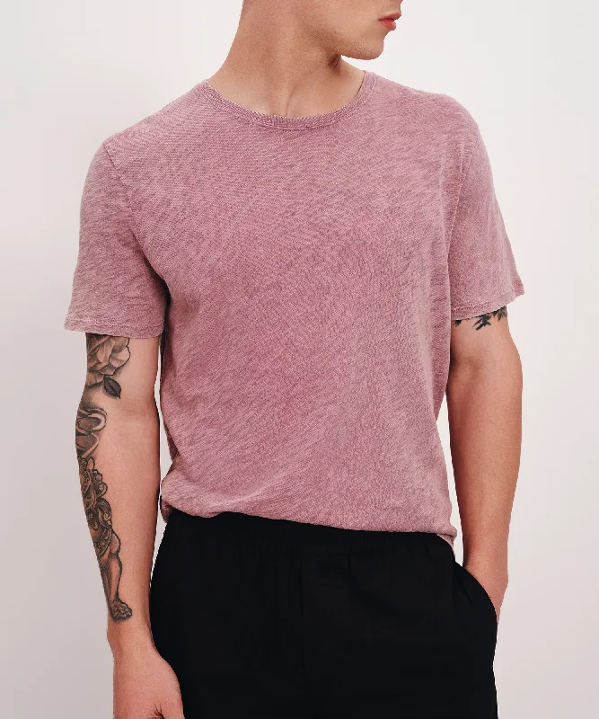 Men's Performance Shirts for SportsSlub Jersey with Chroma Wash Short Sleeve Crew Neck Tee - Wisty Mauve Men's Performance Shirts for SportsSlub Jersey with Chroma Wash Short Sleeve Crew Neck Tee - Wisty Mauve