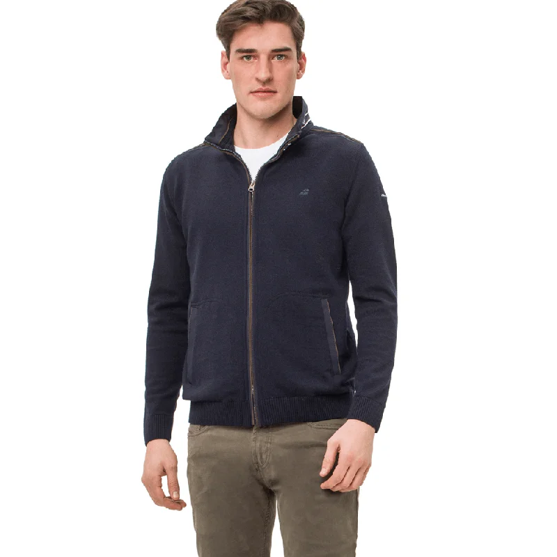 Striped Men's SweatersGreen Coast Full Zip Sweater - W22015