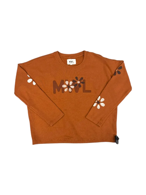 Men's Hoodies for SkiingSweatshirt Crewneck By Madewell In Orange, Size: Xs