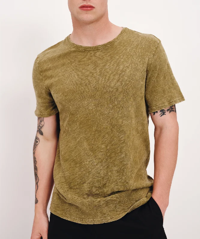 Men's Sleeveless TopsSlub Jersey with Chroma Wash Short Sleeve Crew Neck Tee - Juniper Men's Sleeveless TopsSlub Jersey with Chroma Wash Short Sleeve Crew Neck Tee - Juniper