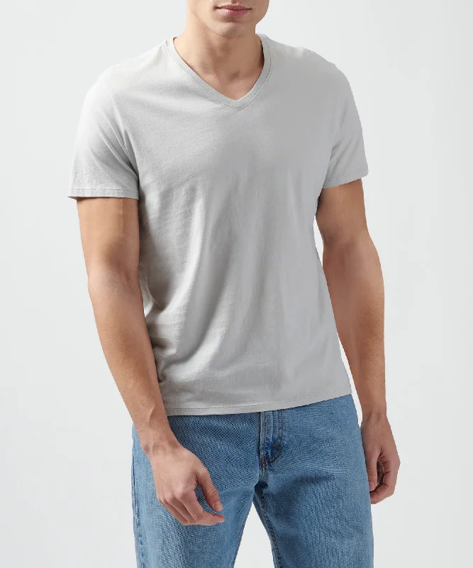 Men's Shirts with Belt AttachmentsClassic Jersey V-Neck Tee - Grey