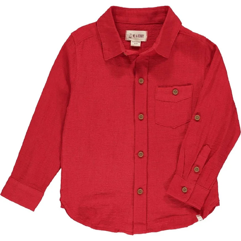 Men's Patterned Casual Shirts for Relaxed StylingBoys Merchant Button Down Shirt In Red Men's Patterned Casual Shirts for Relaxed StylingBoys Merchant Button Down Shirt In Red