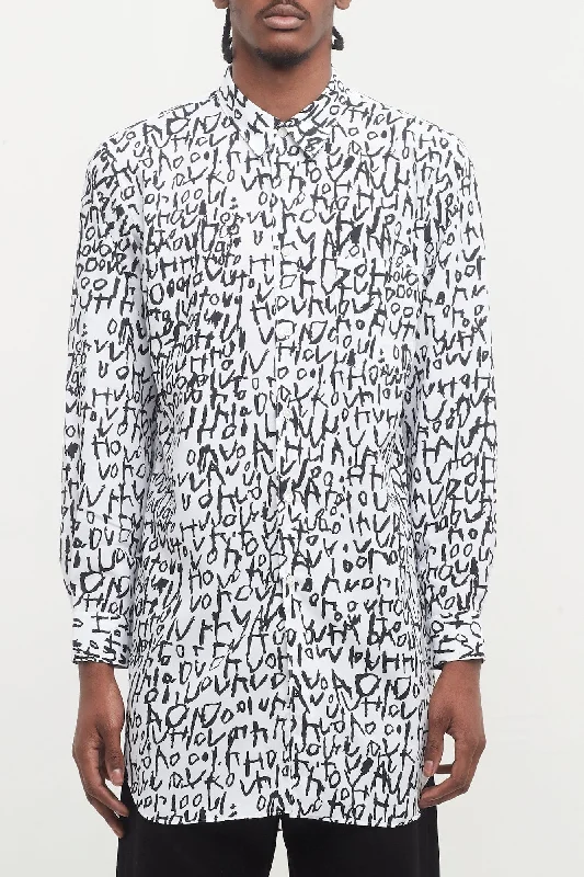 Men's Coats with Chest PocketsComme Des Garçons Homme Plus Text Shirt
