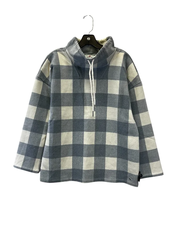 Men's Hoodies for Active LifestylesSweatshirt Collar By Vineyard Vines In Blue & White, Size: S Men's Hoodies for Active LifestylesSweatshirt Collar By Vineyard Vines In Blue & White, Size: S