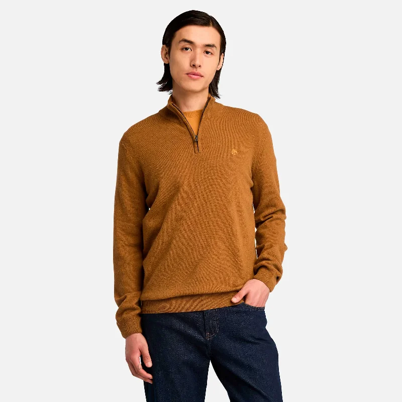 Cozy Men's Cable-Knit SweatersMen's Phillips Brook Wool-Blend 1/4-Zip Sweater