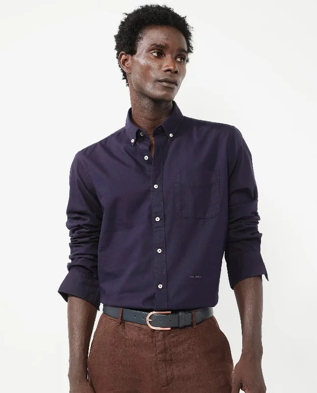 Men's Denim Shirts for a Rugged LookRare Rabbit Men's Auxfo Dark Purple Cotton Fabric Full Sleeves Solid Formal Shirt Men's Denim Shirts for a Rugged LookRare Rabbit Men's Auxfo Dark Purple Cotton Fabric Full Sleeves Solid Formal Shirt