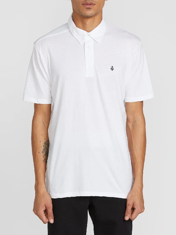 Men's Shirts with High NecksBanger Polo - White