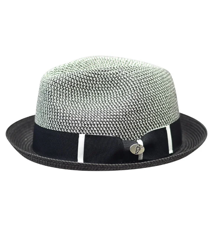 Beach Bucket CapsBlack Gino Bruno Capelo Men's Summer Hat Fedora Pinch Front