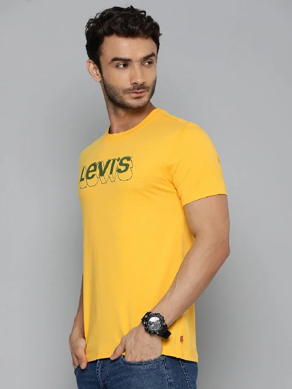 Men's Shirts with Scoop NecksMen's Brand Logo Crew Neck T-shirt