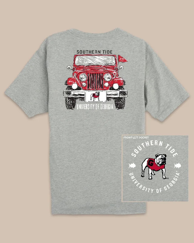 Men's Shirts for FishingGeorgia Bulldogs Heather Front Plate T-Shirt