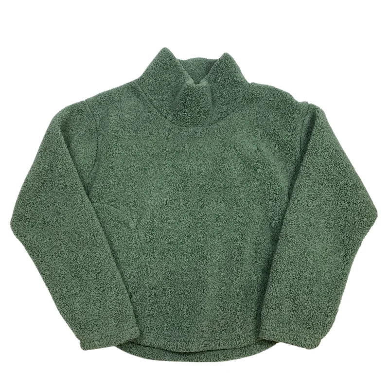 Men's Hoodies with Quick-Dry FabricSweatshirt Collar By Serra In Green, Size: M