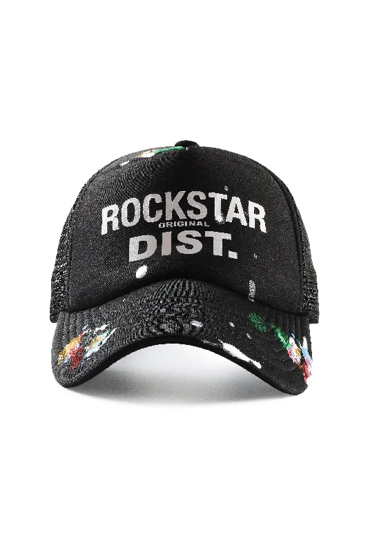 Wide-Brimmed Sun HatsNeptune Black Trucker Hat