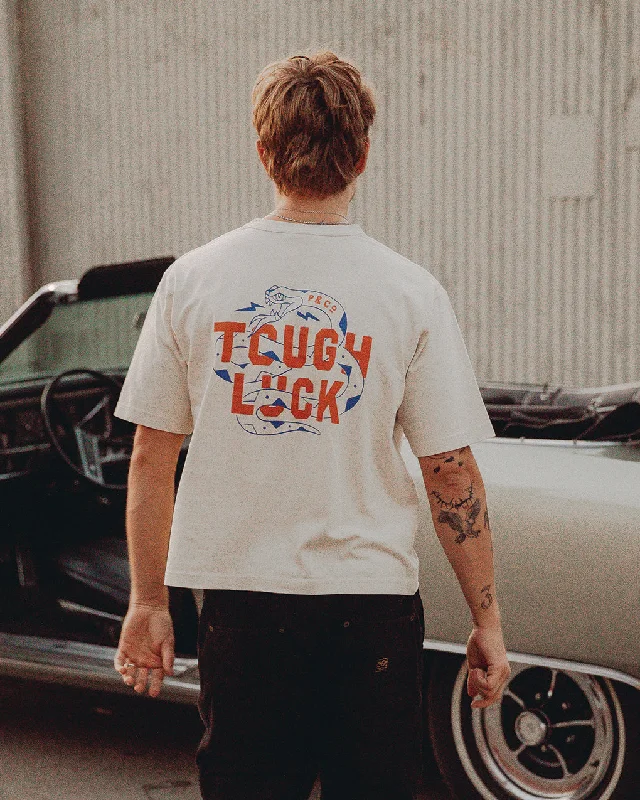 Men's Shirts with Wrinkle-Resistant FabricTough Luck Boxy T-Shirt - Bone