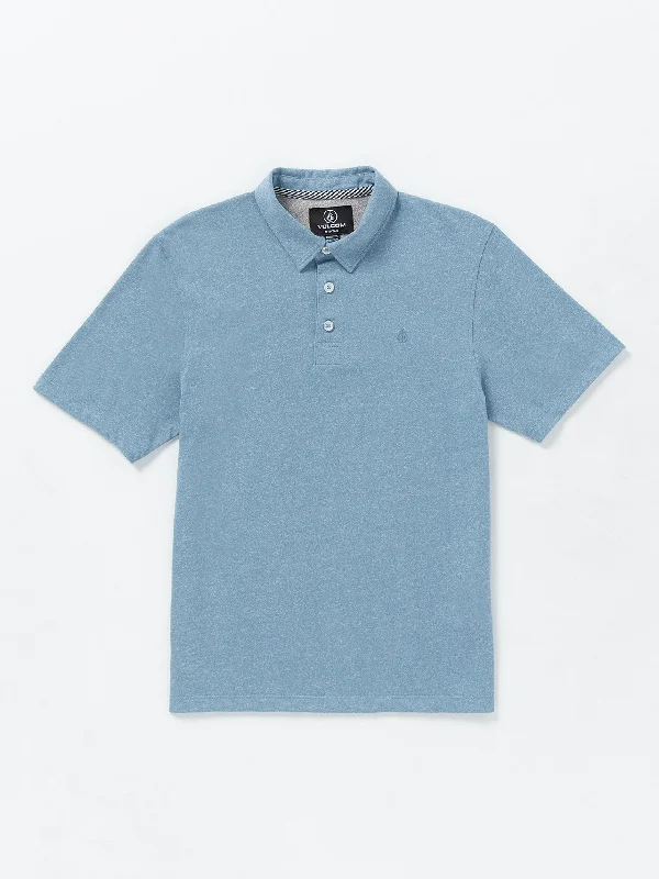 Men's Shirts with Graphic SleevesBig Boys Wowzer Polo Short Sleeve Shirt - Stone Blue