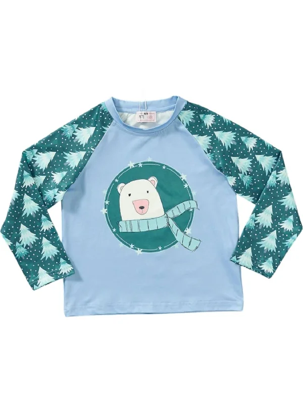 Men's Dressy Button-Down Shirts for Formal OccasionsBoy's Polar Paws Shirt In Blue