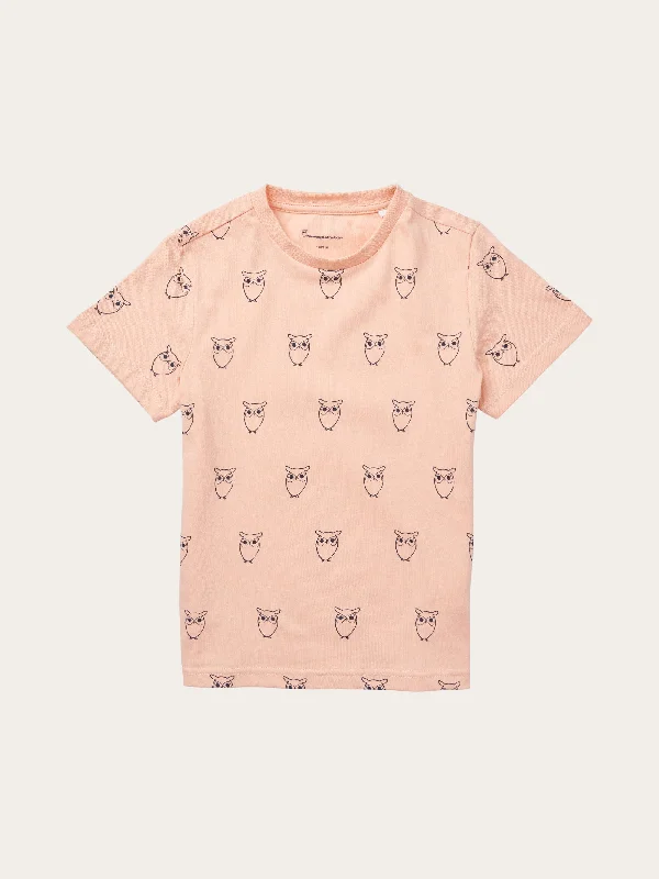 Men's Unique and Designer TopsOwl AOP t-shirt - Coral Pink