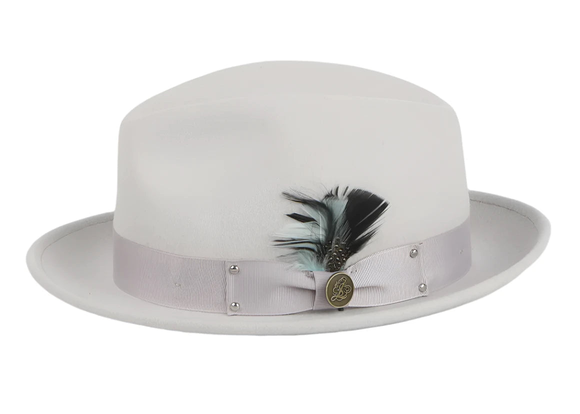Trendy SnapbacksWhite Steven Land Men's Wool Fedora Felt Winter Hat-The Ayden Style No: WH-100 Trendy SnapbacksWhite Steven Land Men's Wool Fedora Felt Winter Hat-The Ayden Style No: WH-100