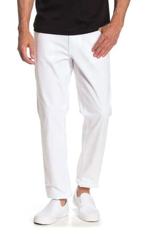Men's Jeans with Functional PocketsStretch Twill Grant Classic Fit Jeans In White