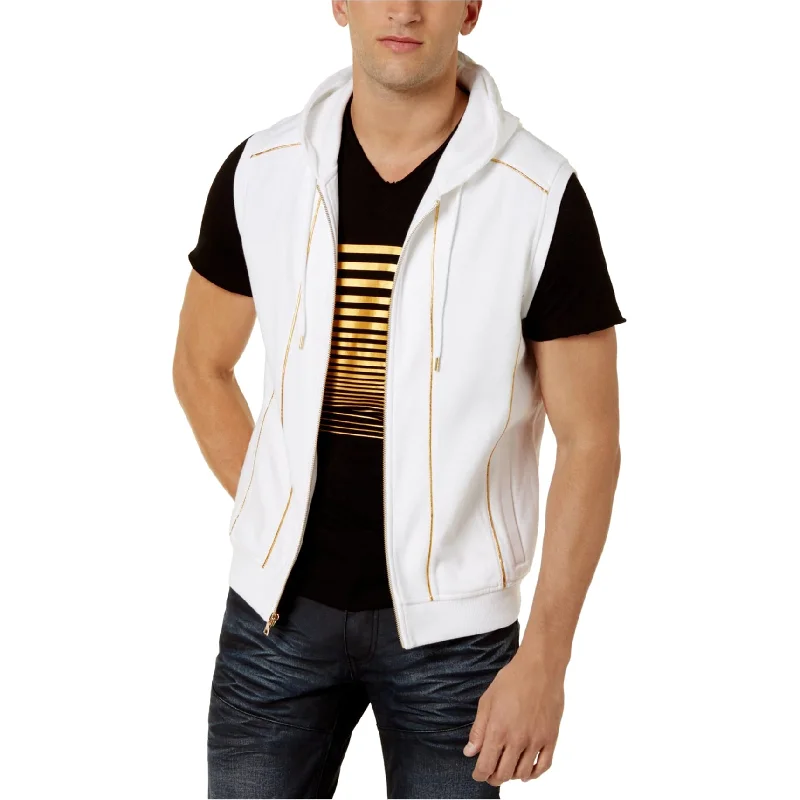 Men's Sweaters with High-Low HemlinesI-N-C Mens Gold Piping Sweater Vest