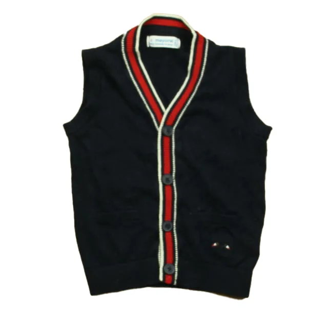 Solid-Colored Men's SweatersMayoral Boys Navy Sweater Vest