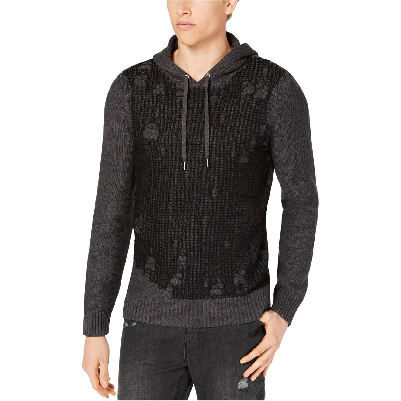 Men's Sweaters with ButtonsI-N-C Mens Flatline Hooded Sweater