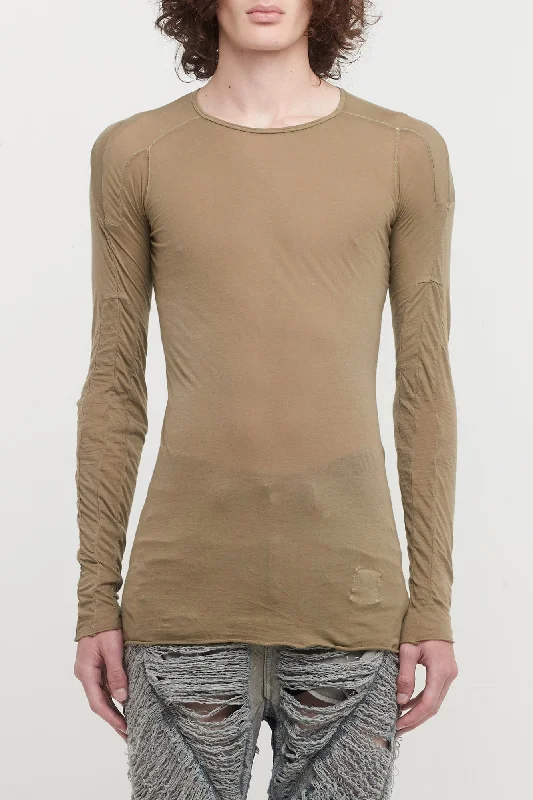 Men's Coats with Stretch FabricRick Owens DRKSHDW Scarification LS T in Pale Green