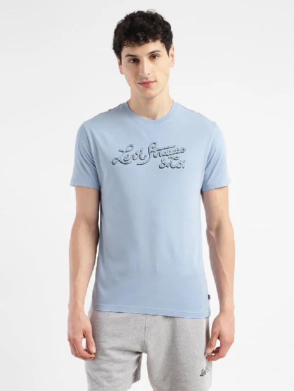 Men's Shirts with Patchwork SleevesMen's Brand Logo Crew Neck T-shirt