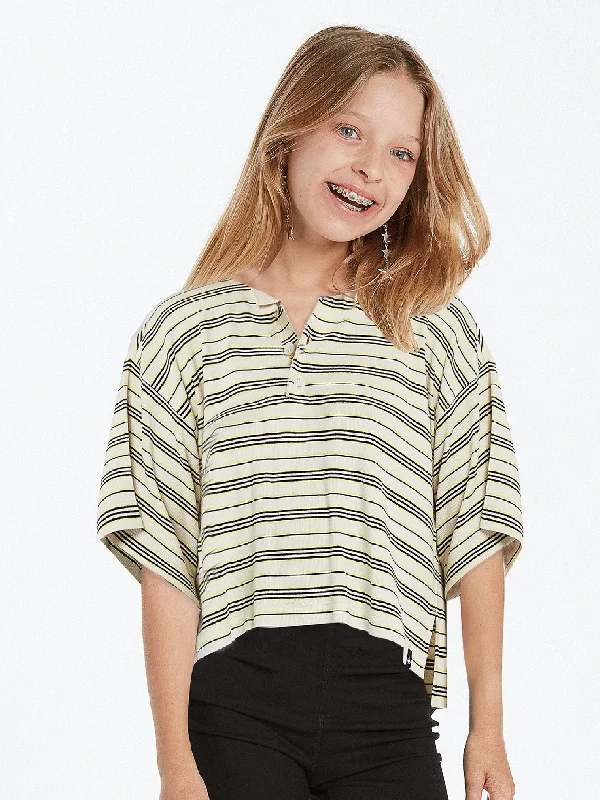 Men's Shirts with Velcro ClosuresGirls Popztone Short Sleeve Polo - Bone