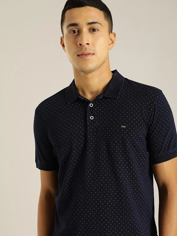 Men's Shirts with Surplice HemlinesMen Printed Polo T-Shirt