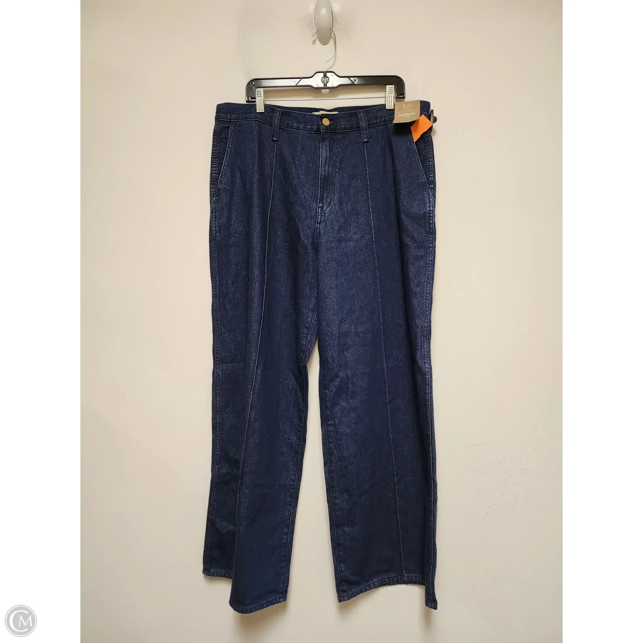 XL Men's JeansJeans Wide Leg By Madewell In Blue Denim, Size: 14