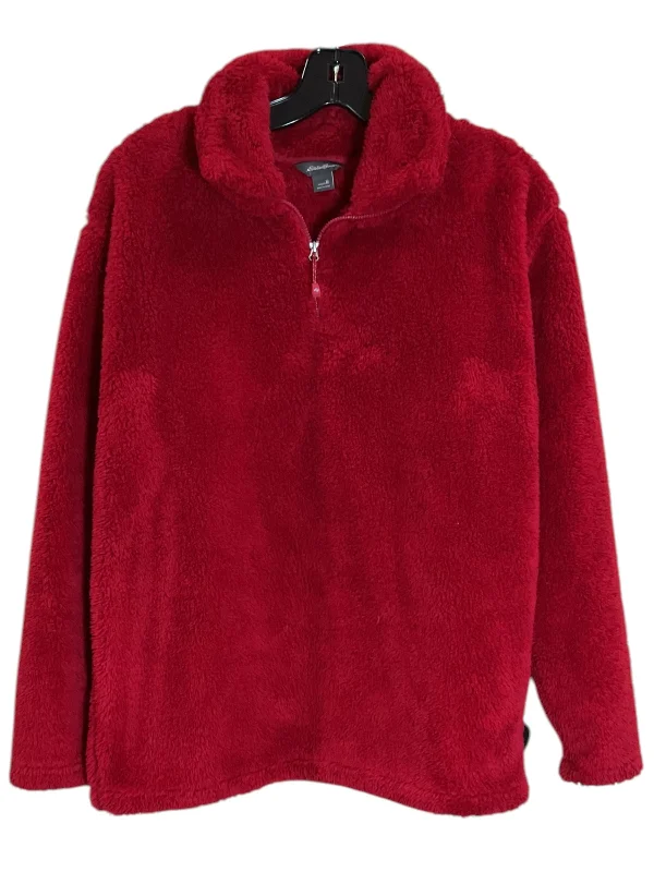 Men's Hoodies for RunningSweatshirt Collar By Eddie Bauer In Red, Size: M