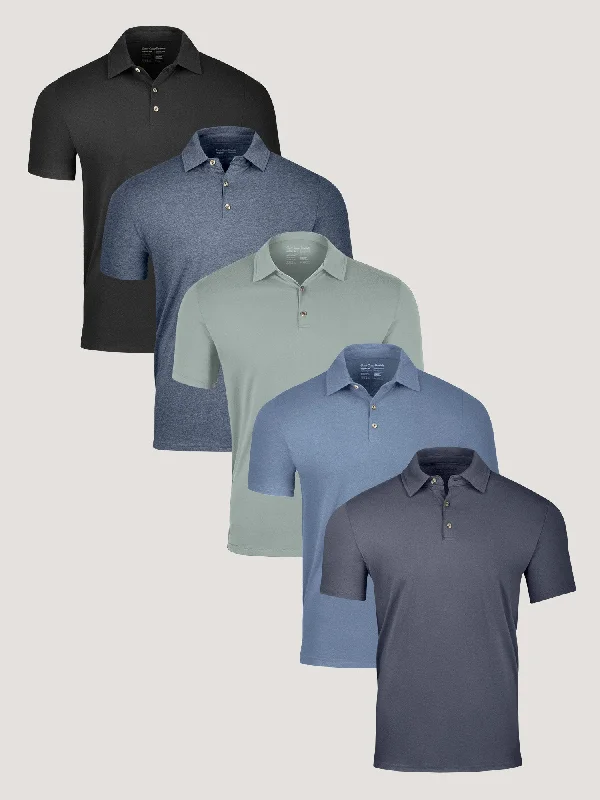 Durable Men's Work ShirtsSpring Essentials Polo 5-Pack