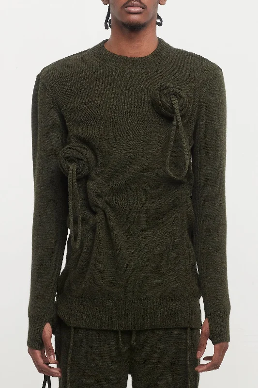 Men's Coats for TravelBurberry Rose Knit Military Crew