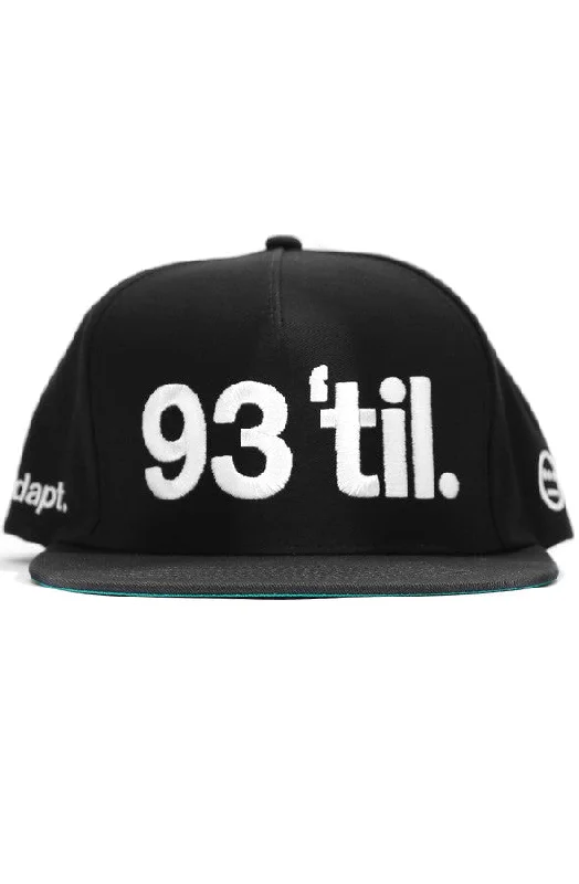 Stylish Baseball Hats for MenHieroglyphics x Adapt :: 93 Til (Black Snapback Cap)