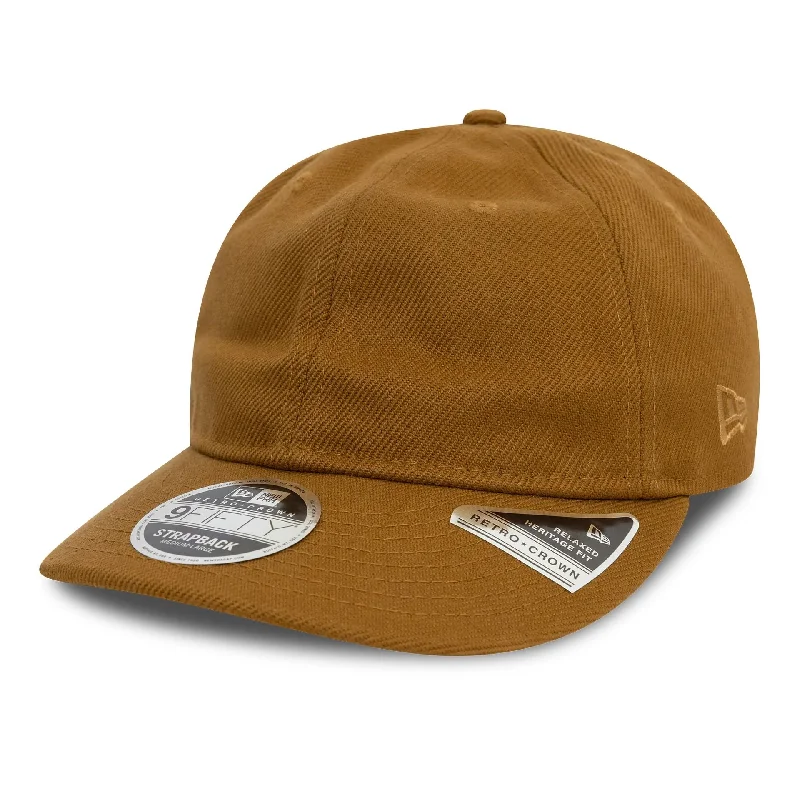 Cool Snapback HatsNew Era Heavy Twill Beige 9FIFTY Retro Crown Cap
