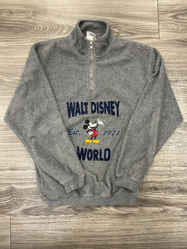 Men's Hoodies with Adjustable SleevesSweatshirt Collar By Disney Store In Grey, Size: S Men's Hoodies with Adjustable SleevesSweatshirt Collar By Disney Store In Grey, Size: S